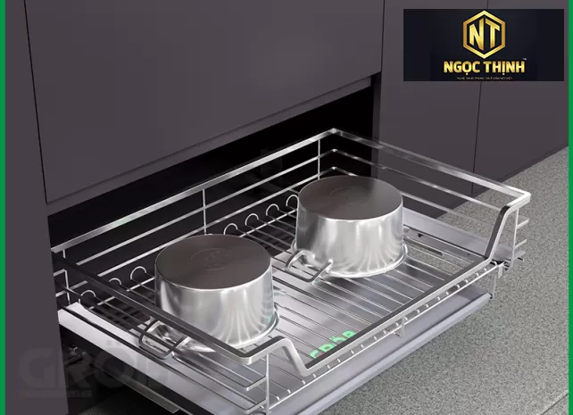 KỆ ĐỰNG XOONG NỒI NAN VUÔNG INOX 304  tại Vĩnh Thanh